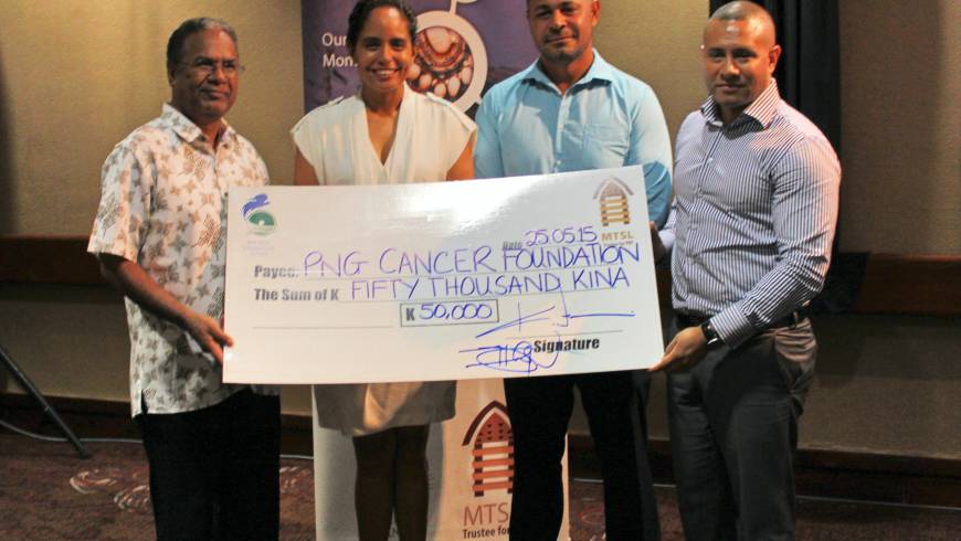 PACIFIC BALANCED FUND Donates K50,000 to PNG Cancer Foundation